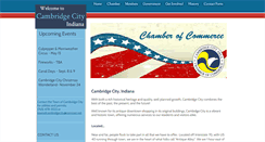 Desktop Screenshot of cambridgecityindiana.org
