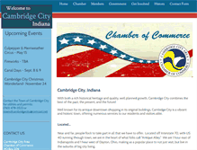 Tablet Screenshot of cambridgecityindiana.org